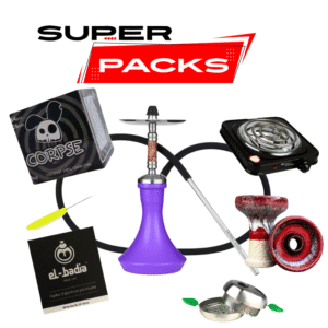 Pack Honey Sigh Mini Urban cachimba rusa mini en acero inoxidable con manguera, boquilla, cazoleta TGS Nilo, hornillo, gestor Provost y carbón en The Good Shisha