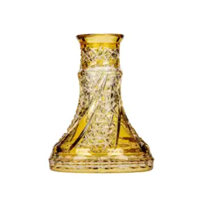 Base Caesar Crystal Small Fan Cut Yellow artesanal