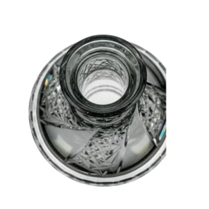 Base Caesar Crystal Small Fan Cut Grey de cristal artesanal