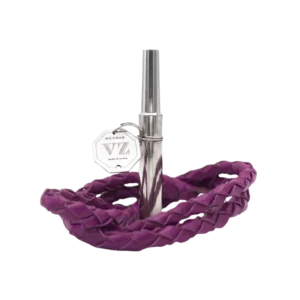 boquilla VZ Hookah Leather Purple con cordón trenzado