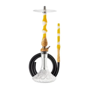 RF Hookah Design Natural Elements Desert artesanal con madera, arena y resina