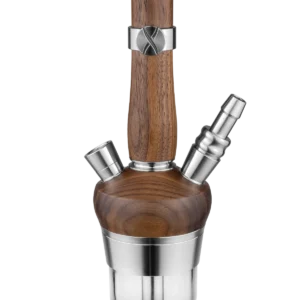 Cachimba Hoob Enzo Wood rusa premium fabricada en madera maciza de alta calidad Wenge o nogal americano, con diseño inspirado en la silueta de un cigarro, tiro tradicional cerrado y acabado cálido y sofisticado en The Good Shisha