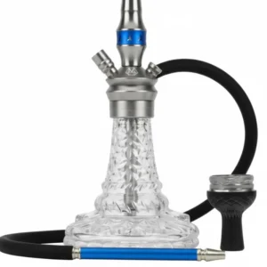 Cachimba MS Antique V2 Mashisha evolución del modelo original con jarrón transparente rediseñado de relieves más marcados y base más ancha, cuerpo metálico sencillo y armónico, columna con medidas clásicas, tubo negro a juego y silueta clásica con aire oriental en The Good Shisha