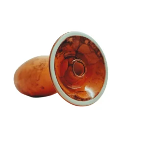 Cazoleta RF Mushroom de RF Hookah tumbada mostrando la zona de carga interior en barro blanco esmaltado