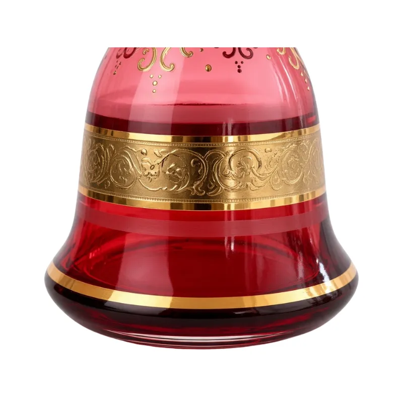 Base Egermann 1001 Nights Red de 24 cm en cristal de Bohemia