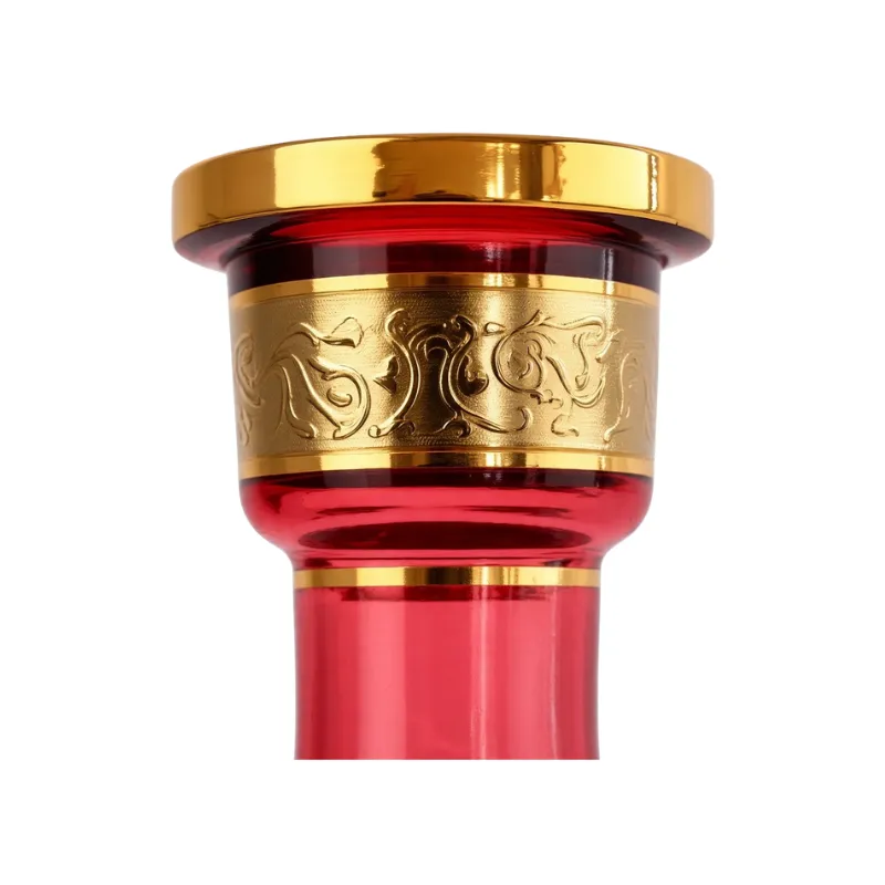 Base Egermann 1001 Nights Red de 24 cm en cristal de Bohemia