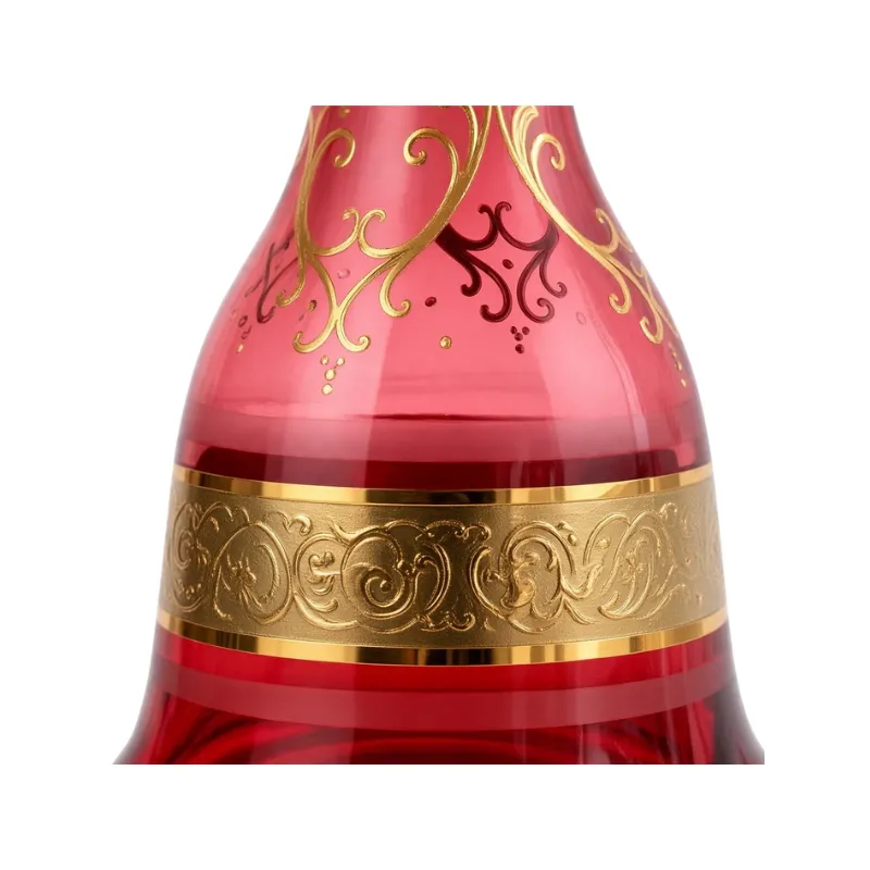 Base Egermann 1001 Nights Red de 24 cm en cristal de Bohemia