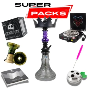Pack cachimba Dash Legacy inspirada en el guante de Thanos con acero, resina epoxy y aluminio anodizado