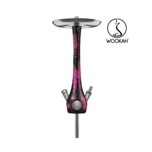 Cachimba Wookah Black Pink sin base con acabado en negro y rosa