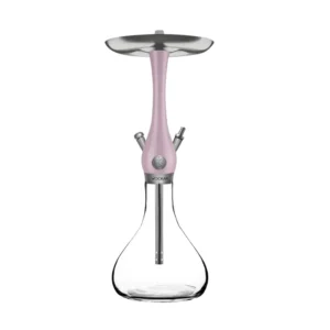Cachimba Wookah Mini Smooth Mauve de madera con base Clear de cristal