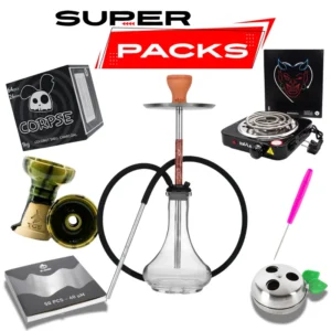 Pack cachimba Fox Little Stab portátil de 53 cm con cazoleta, carbón y gestor
