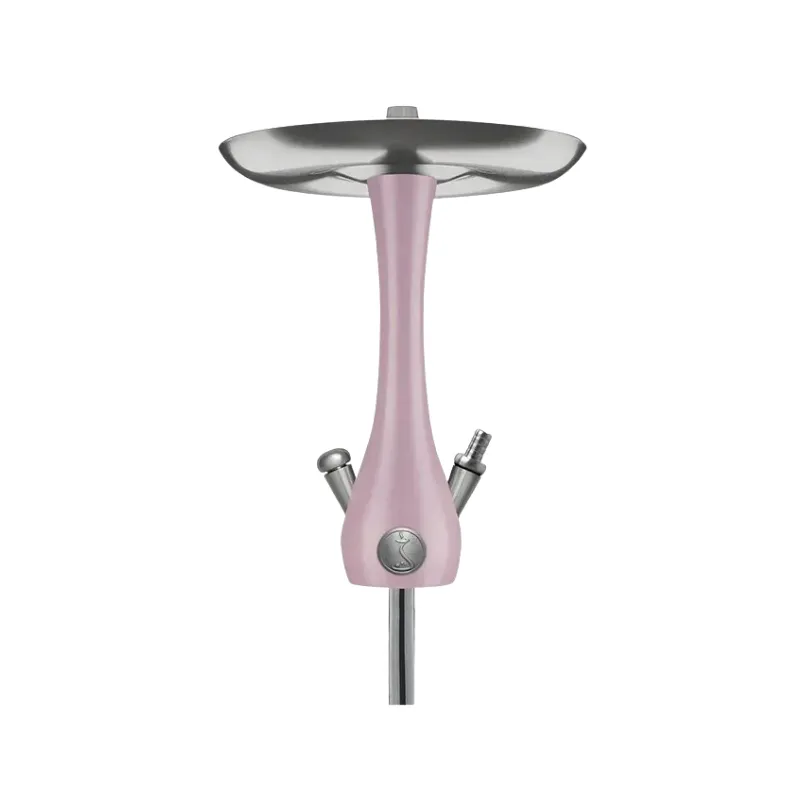 Cachimba Wookah Mini Smooth Mauve de madera con base Clear de cristal