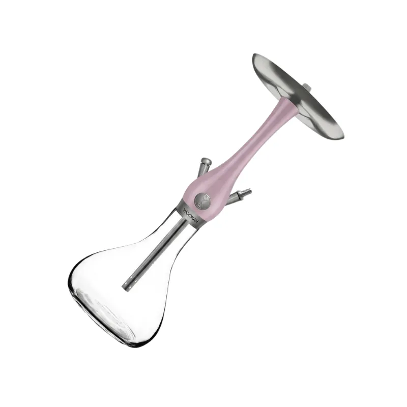 Cachimba Wookah Mini Smooth Mauve de madera con base Clear de cristal