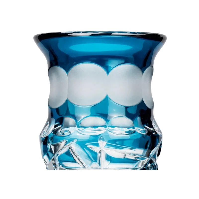 Base Caesar Crystal Small Mars Cut Blue azul de 19,5 cm