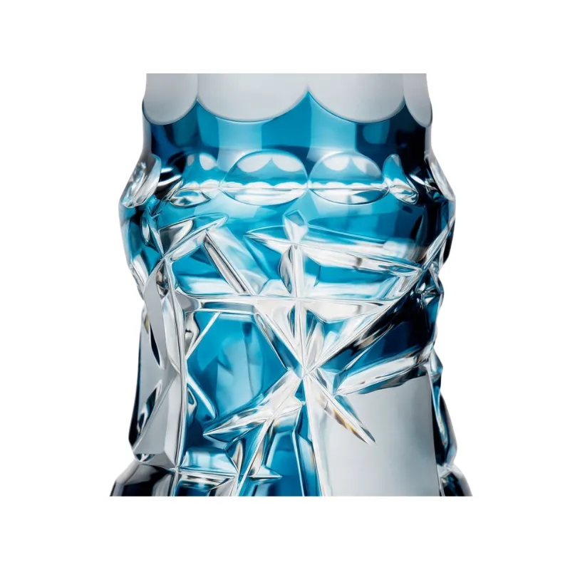 Base Caesar Crystal Small Mars Cut Blue azul de 19,5 cm