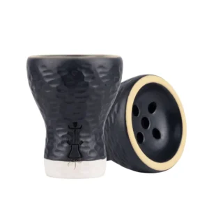 Cazoleta Elemento Novo Tradi Black de Medusa Shisha en barro blanco esmaltado