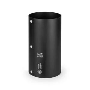 Cubrevientos Alpha Hookah Roll Black Matte de acero inoxidable con pintura termorresistente y grabado de la marca