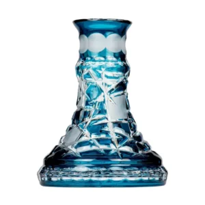 Base Caesar Crystal Small Mars Cut Blue en cristal azul