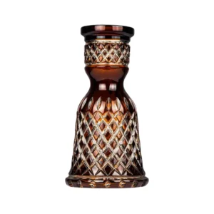 Base Caesar Crystal Small Tradi Crown Cut Brown en cristal marrón