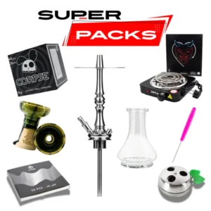Pack cachimba Moze Tradi M completo con base y accesorios