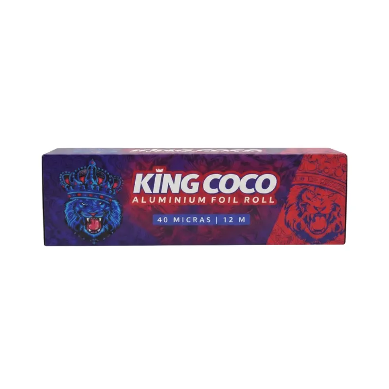 Papel aluminio King Coco 12 metros y 40 micras para cachimba