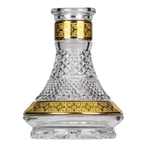 Base Caesar Crystal Small Ufo Darna Gold de cristal de Bohemia con cenefas doradas