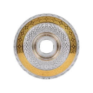 Base Caesar Crystal Small Ufo Darna Gold de cristal de Bohemia con cenefas doradas