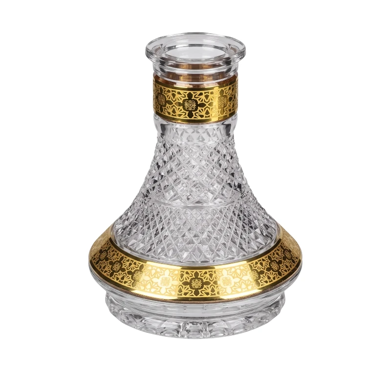 Base Caesar Crystal Small Ufo Darna Gold de cristal de Bohemia con cenefas doradas