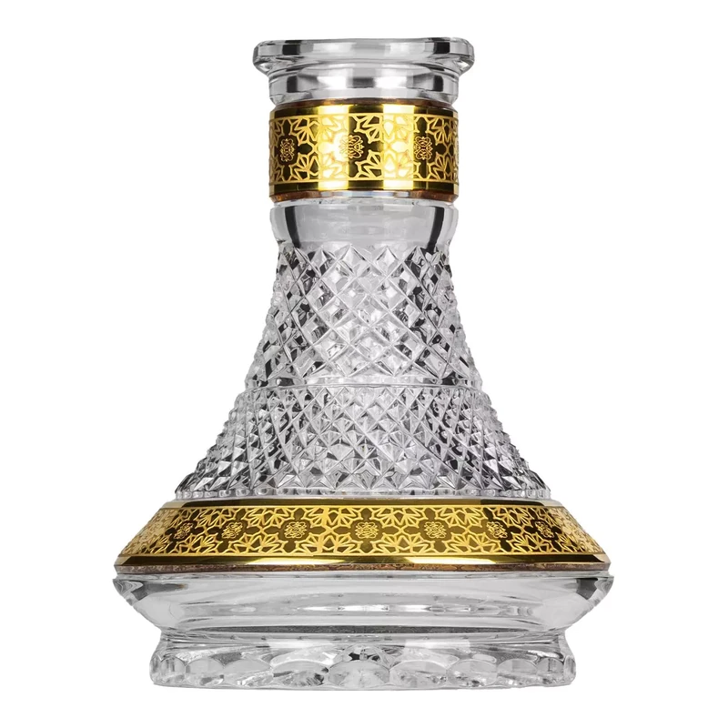 Base Caesar Crystal Small Ufo Darna Gold de cristal de Bohemia con cenefas doradas