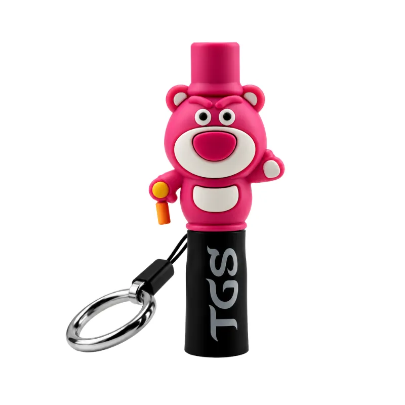 Boquilla personal TGS de silicona con diseño de emoji y llavero