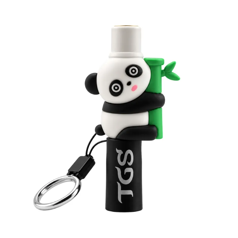 Boquilla personal TGS de silicona con diseño de emoji y llavero