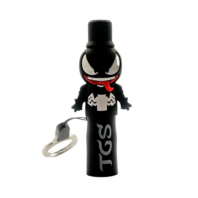 Boquilla personal TGS de silicona con diseño de emoji y llavero