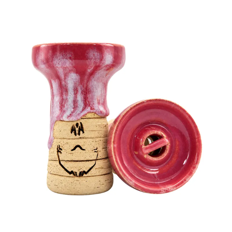 Cazoleta TGS Domain Cursed de barro blanco con esmalte rosa y marcas grabadas