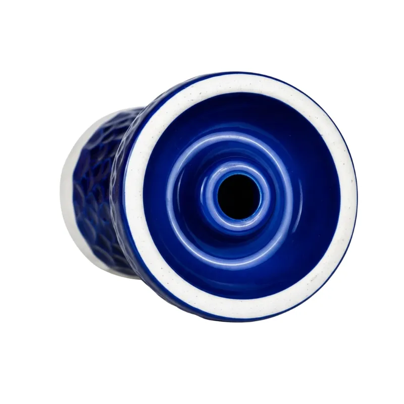 Cazoleta Elemento Novo Phunnel Blue de barro blanco esmaltado