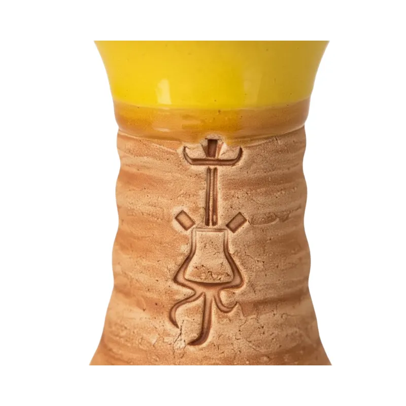 Cazoleta Elemento Tierra Phunnel Yellow de barro blanco esmaltado