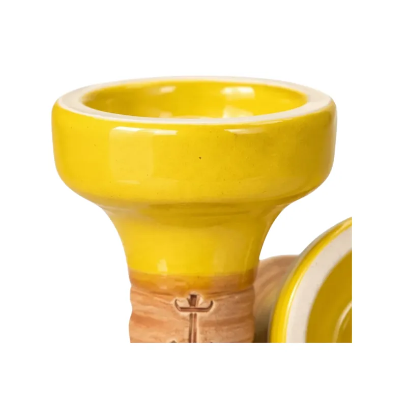 Cazoleta Elemento Tierra Phunnel Yellow de barro blanco esmaltado